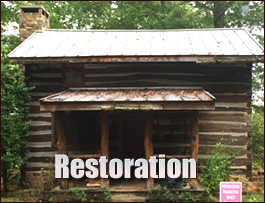 Historic Log Cabin Restoration  Charlotte Court House, Virginia